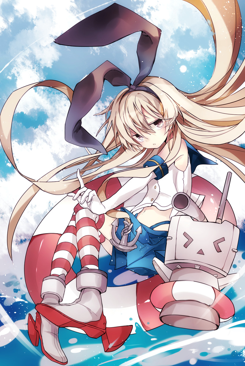 shimakaze and rensouhou-chan (kantai collection) drawn by fuyusuke_(hz+)