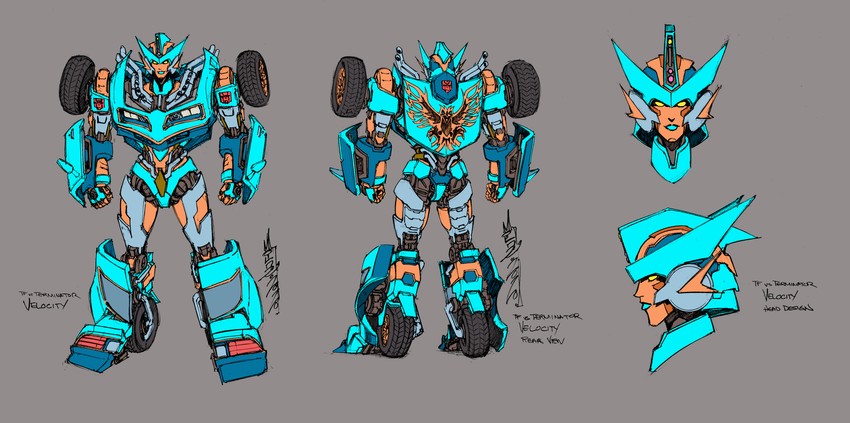 velocity (transformers and 3 more) drawn by alex_milne