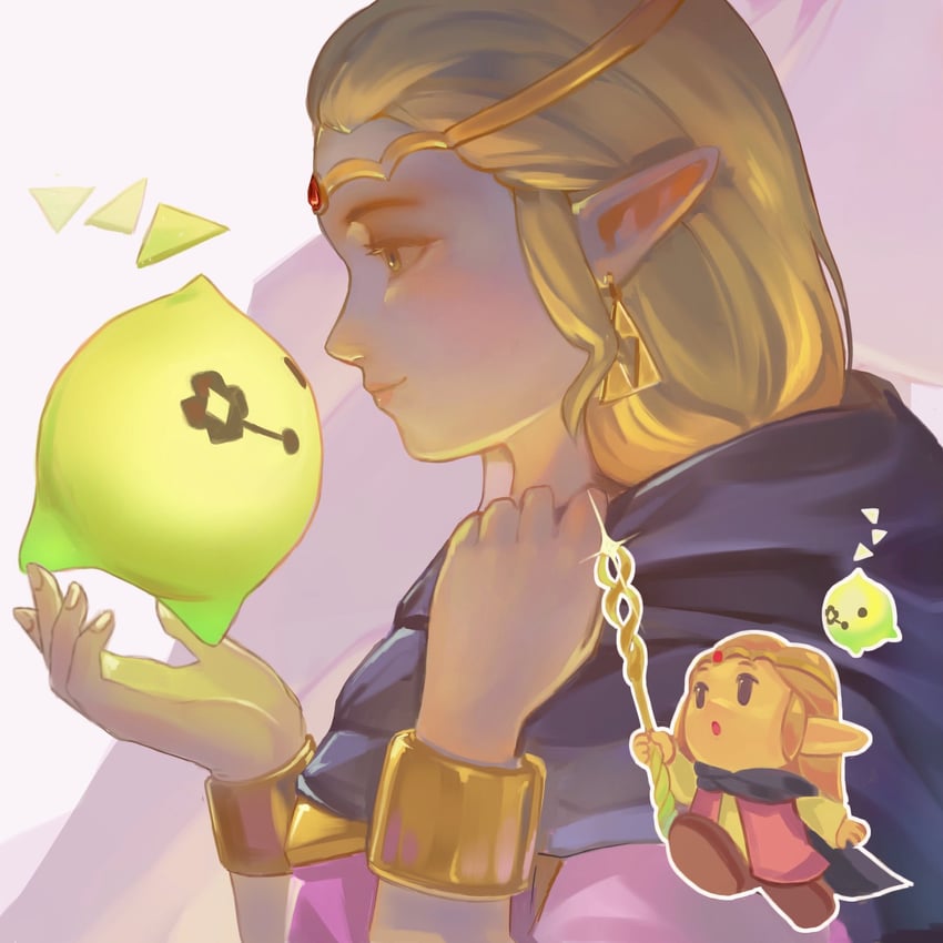 princess zelda and tri (the legend of zelda and 1 more) drawn by jinaxxo