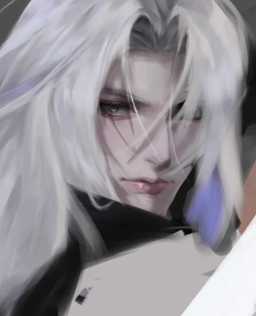 sephiroth (final fantasy and 3 more) drawn by vegaressi