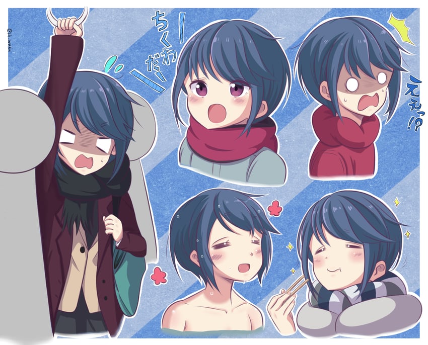 shima rin (yurucamp and 1 more) drawn by shikinnsonn