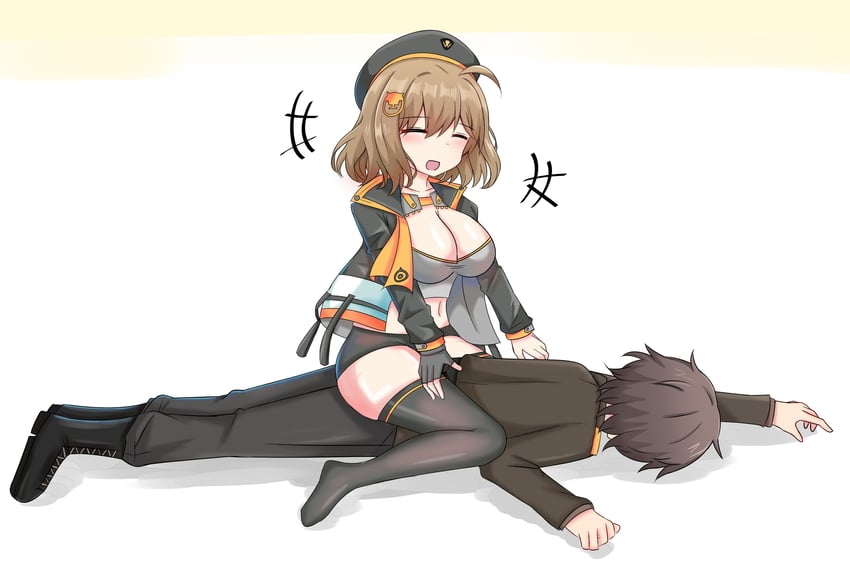 anis and commander (goddess of victory: nikke) drawn by cyberdemon_no3