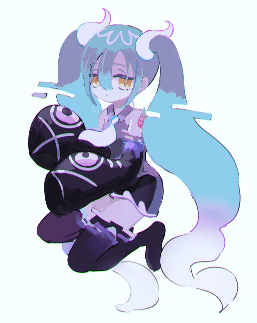 hatsune miku and ghost miku (pokemon and 2 more) drawn by su_(sajo_su5)