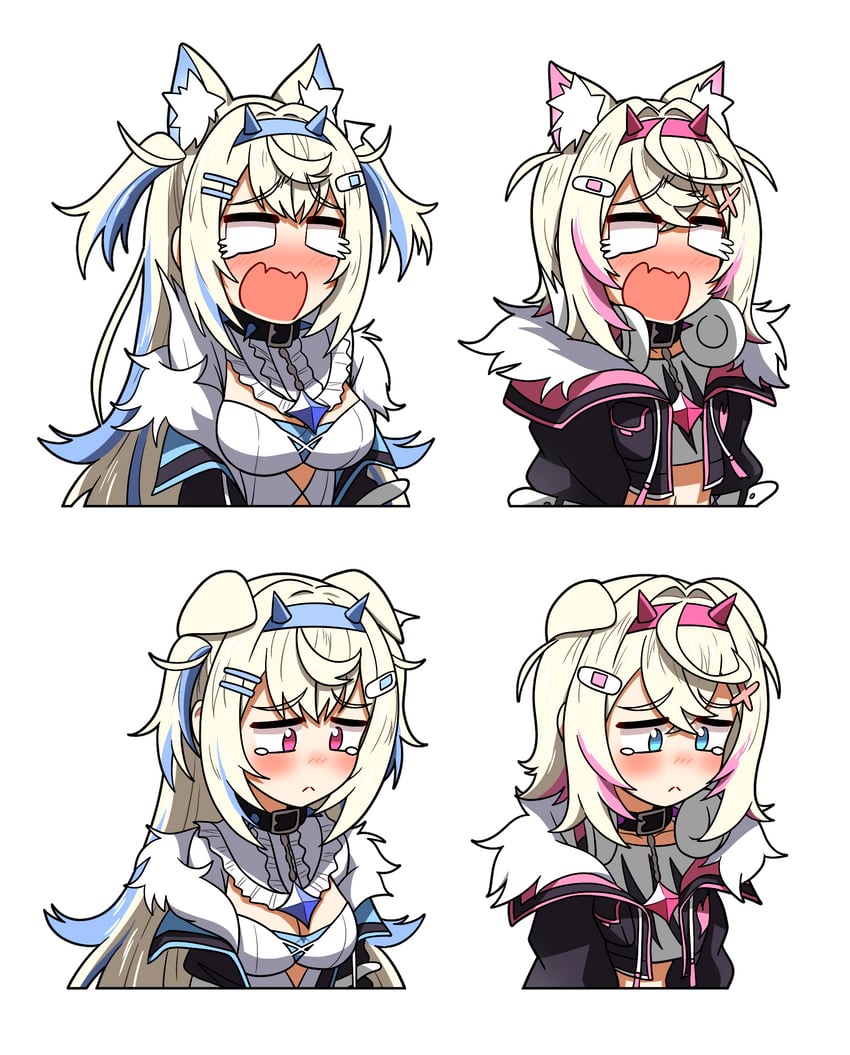 fuwawa abyssgard and mococo abyssgard (hololive and 1 more) drawn by ddolbang