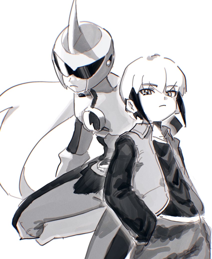 protoman.exe and eugene chaud (mega man and 1 more) drawn by noro_zt