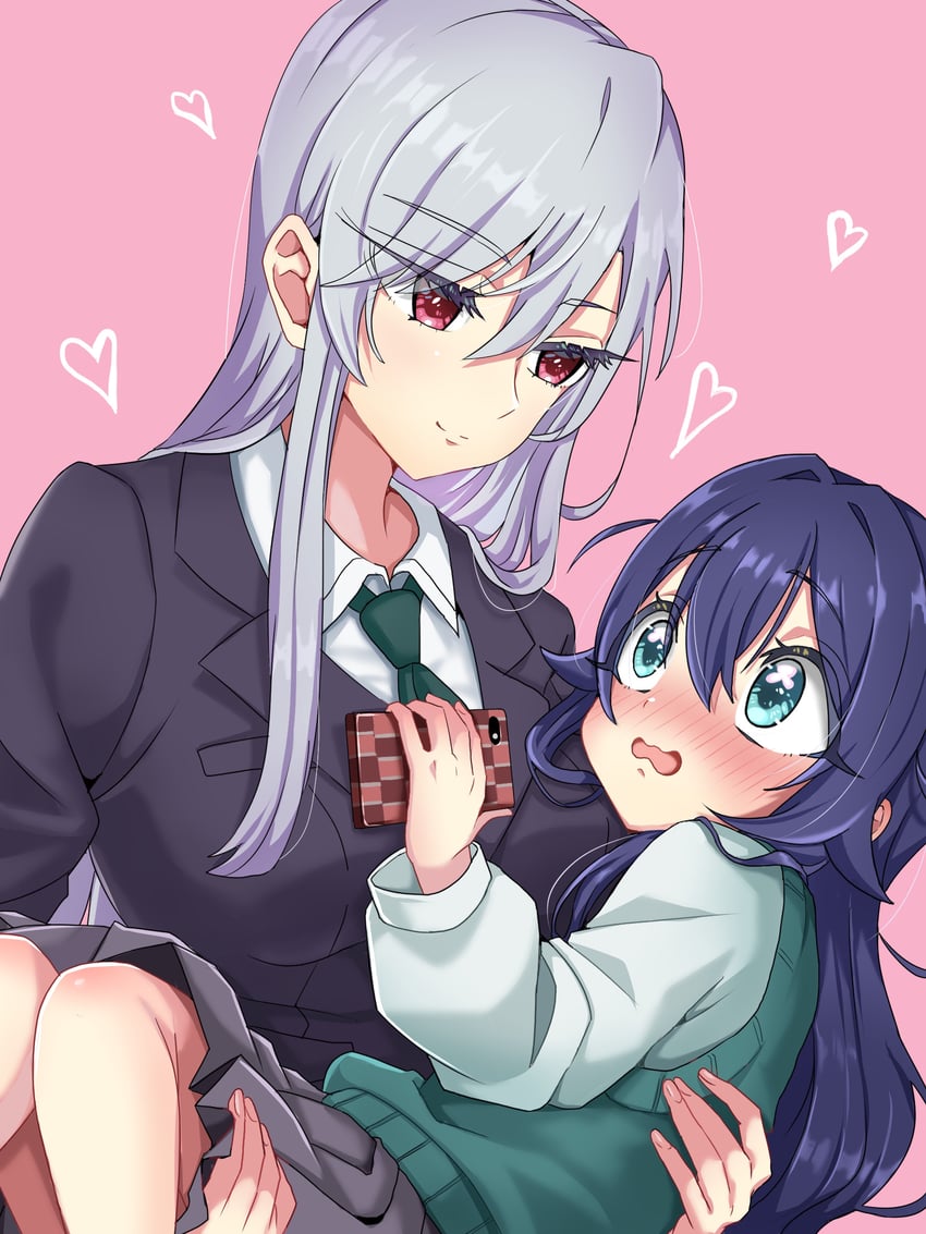 yoshimoto shizuka and eiai nano (kimi no koto ga dai dai dai dai daisuki na 100-nin no kanojo) drawn by kouri_yuni