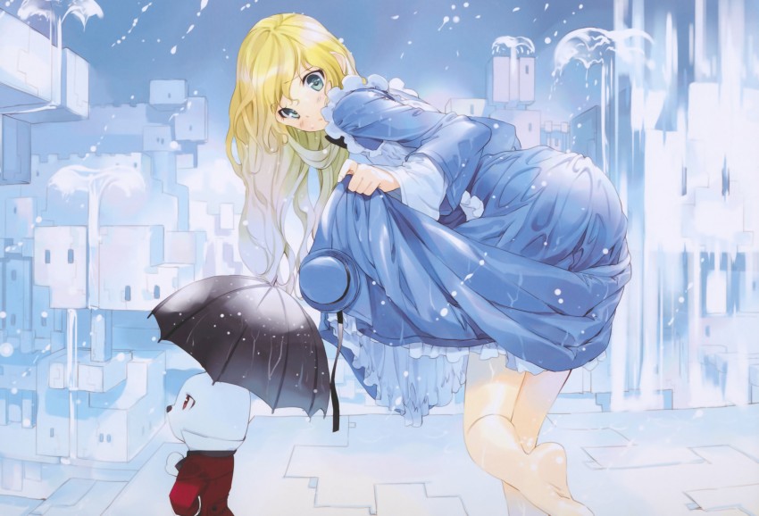 alice and white rabbit (alice's adventures in wonderland) drawn by ueda_ryou