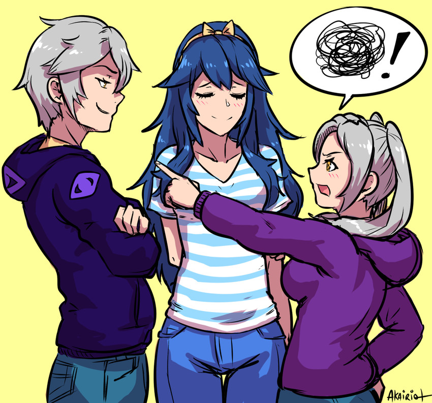 lucina, female robin, and male robin (fire emblem and 2 more) drawn by akairiot
