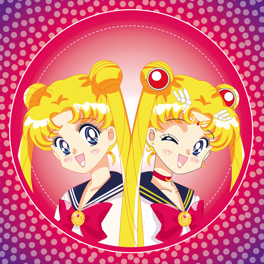 tsukino usagi and sailor moon (bishoujo senshi sailor moon) drawn by riccardo_bacci