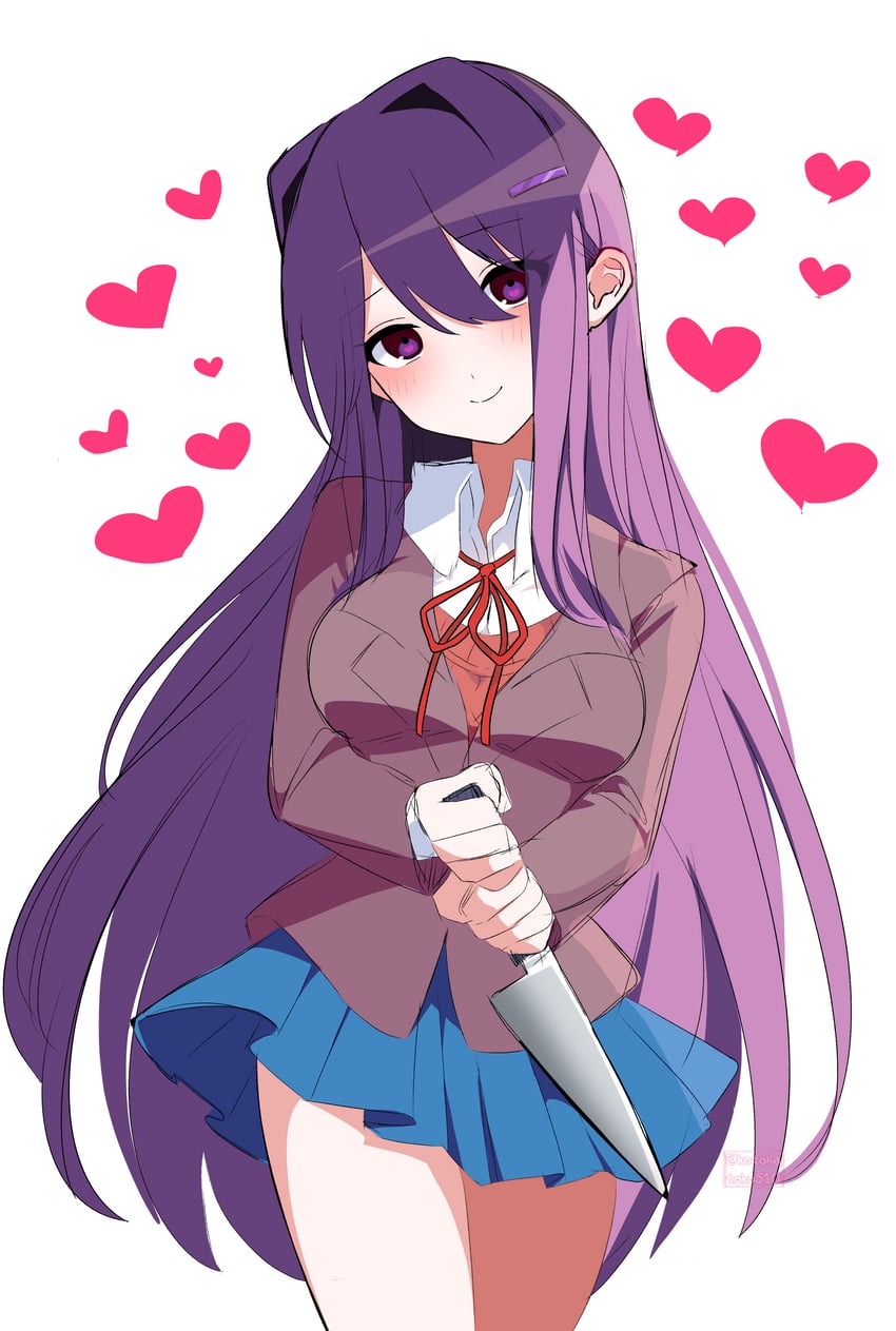 yuri (doki doki literature club) drawn by kotohatoko510