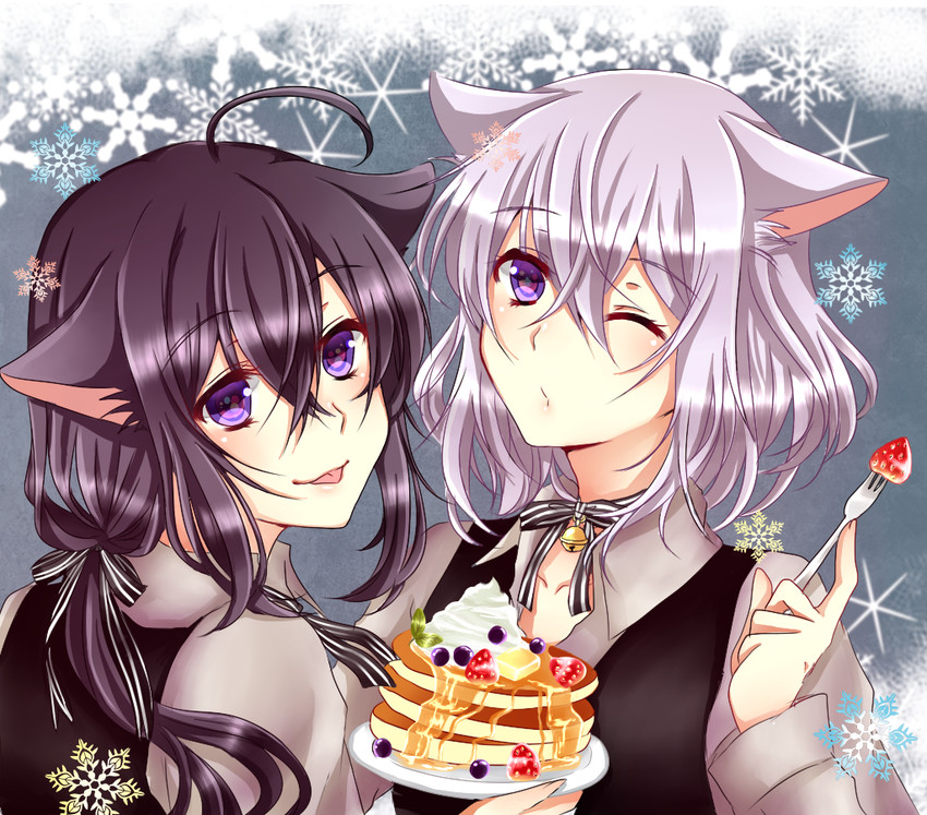 namazuo toushirou and honebami toushirou (touken ranbu) drawn by harusaki8422