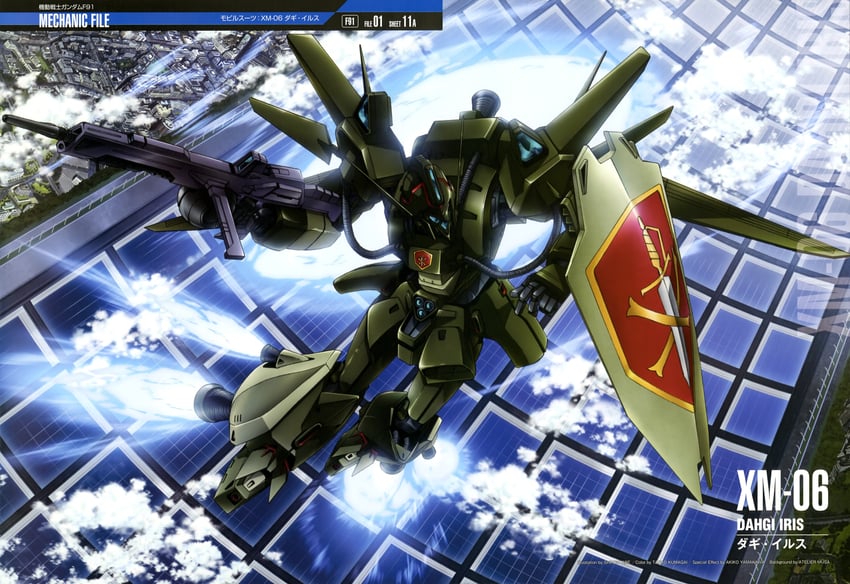dahgi iris (gundam and 2 more) drawn by abe_shingo