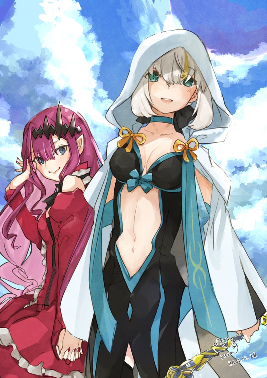 baobhan sith, morgan le fay, gray, and add (fate and 1 more) drawn by nemugiko