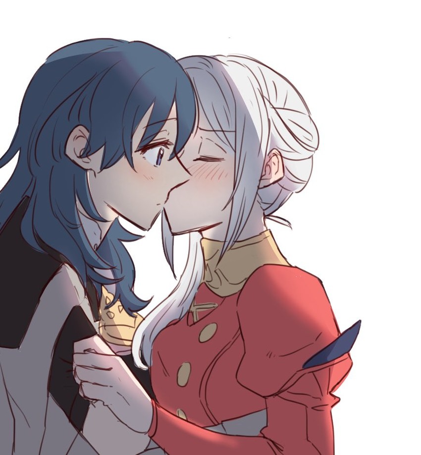 female byleth and edelgard von hresvelg (fire emblem and 1 more) drawn by riromomo