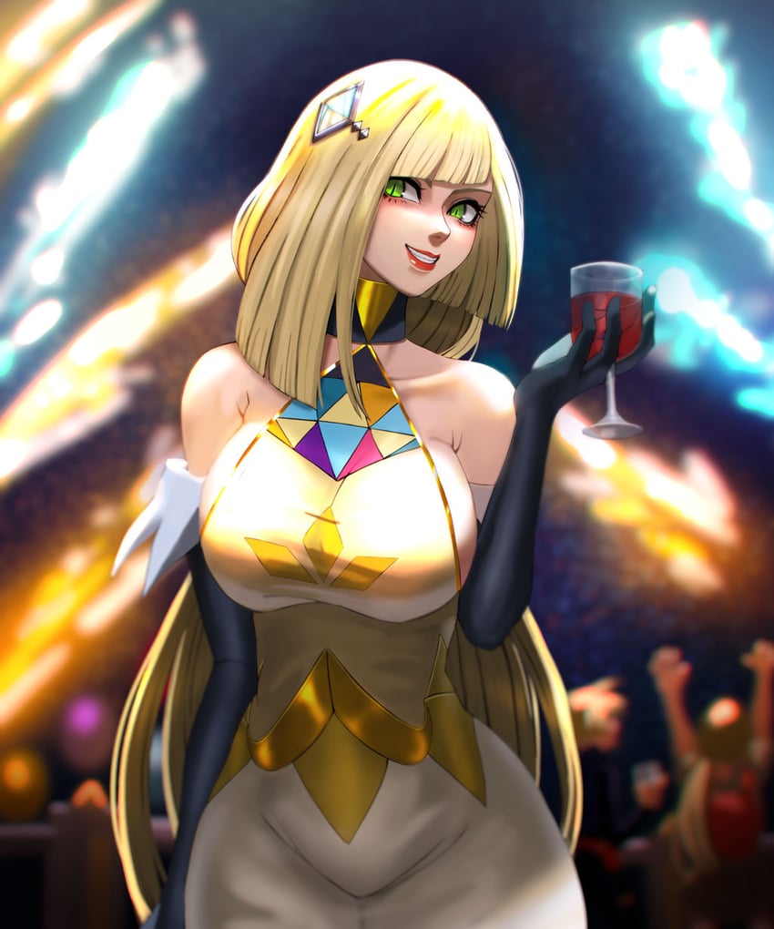 lusamine and gladion (pokemon and 1 more) drawn by dinalexis