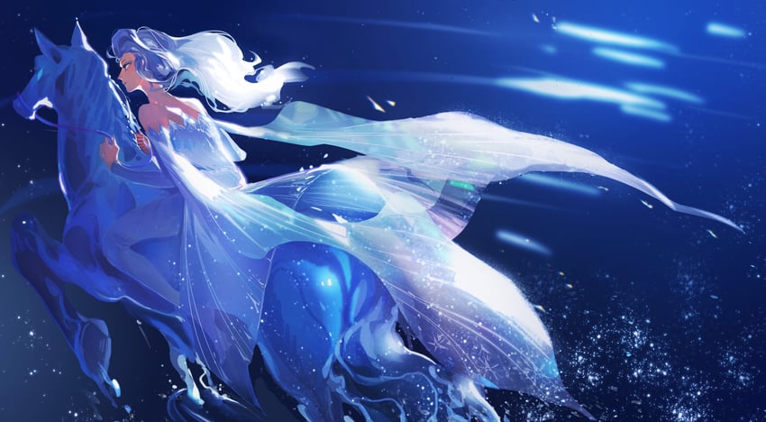 elsa and the nokk (frozen and 1 more) drawn by crrispy_shark