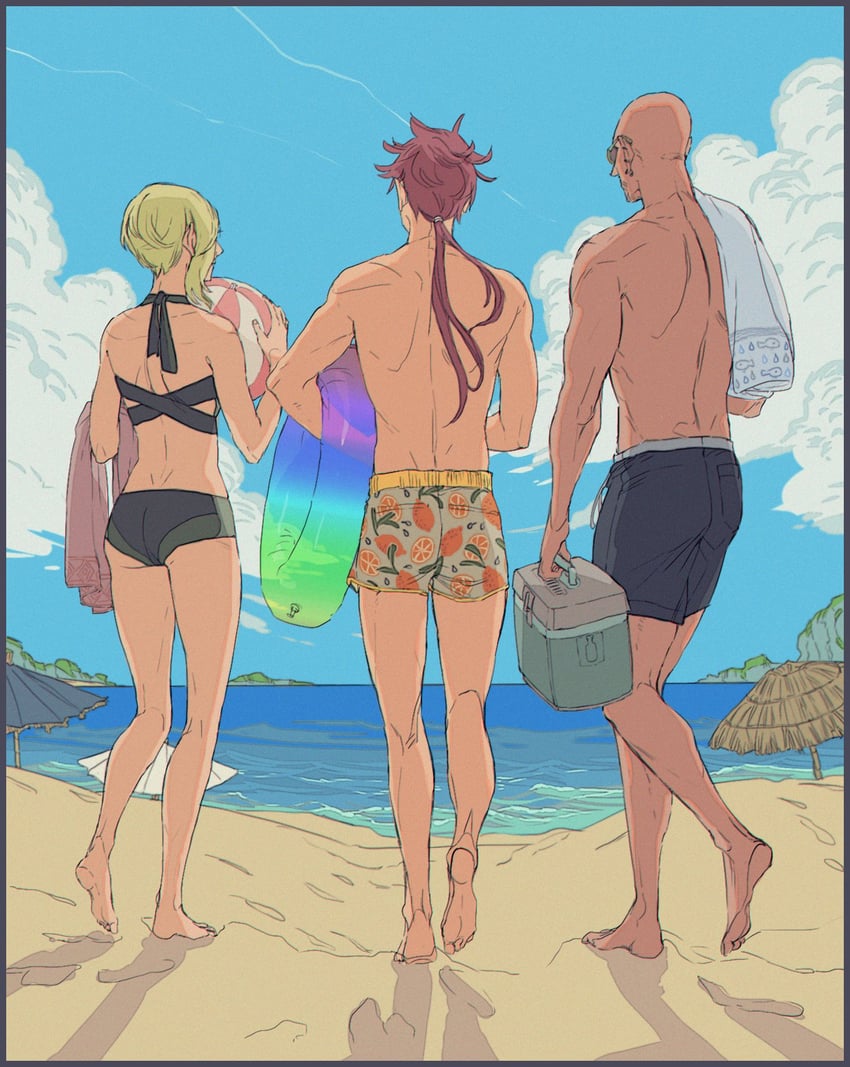 reno, rude, and elena (final fantasy and 2 more) drawn by lanimalu