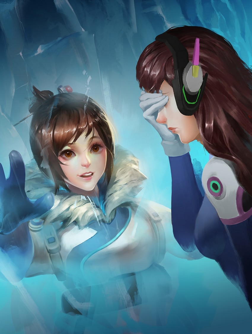 d.va and mei (overwatch and 1 more) drawn by son_trinh