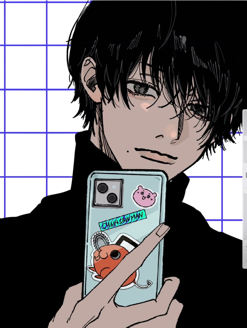 pochita and yoshida hirofumi (chainsaw man) drawn by namida_a2