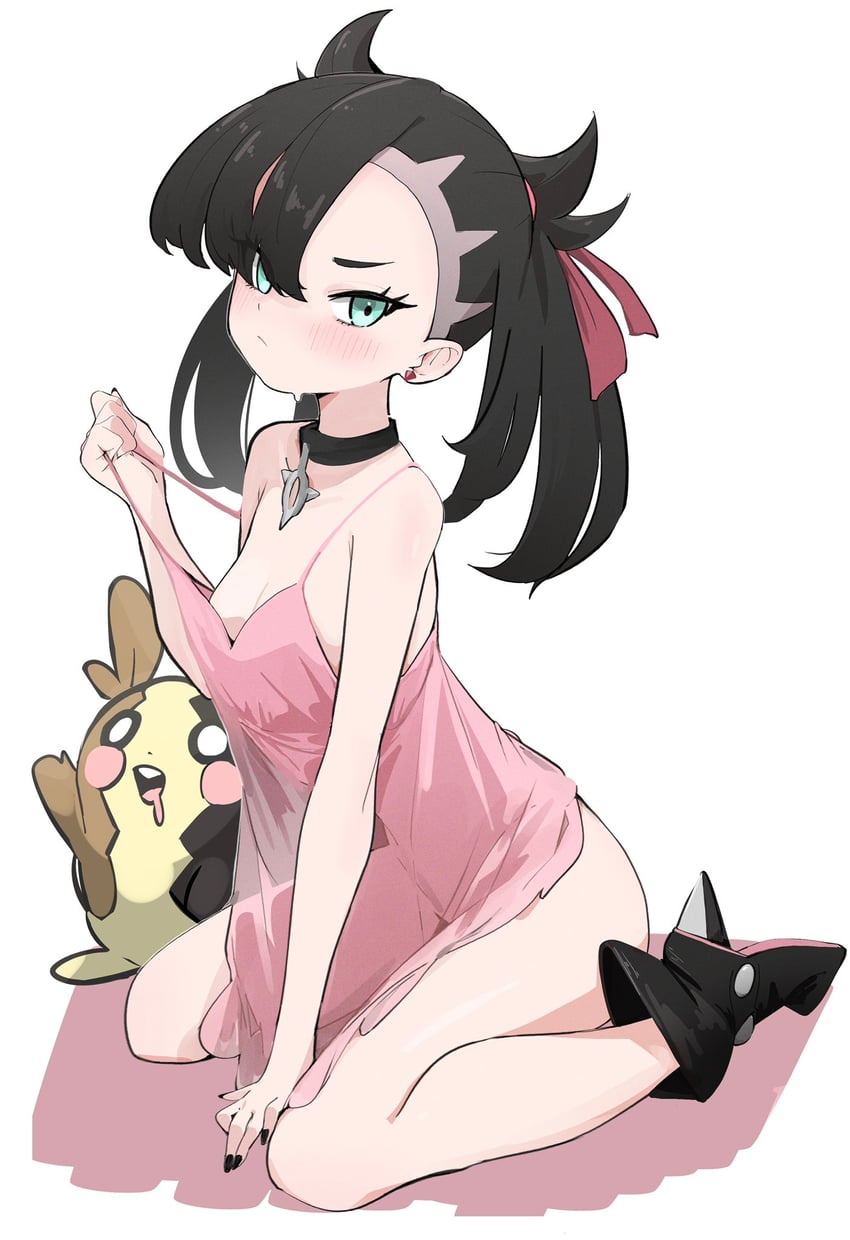 marnie and morpeko (pokemon and 1 more) drawn by ocha_(popopogg)