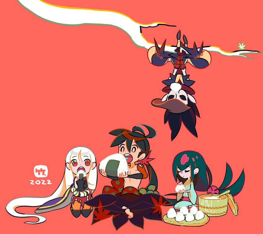 togame, yasuri shichika, yasuri nanami, and maniwa koumori (katanagatari) drawn by take_(takegarou)