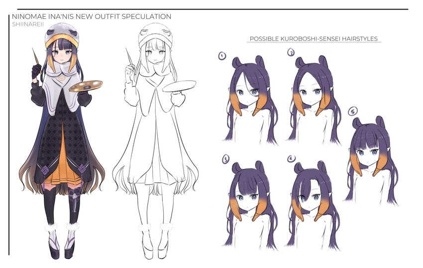 ninomae ina'nis (hololive and 1 more) drawn by shiina_rei