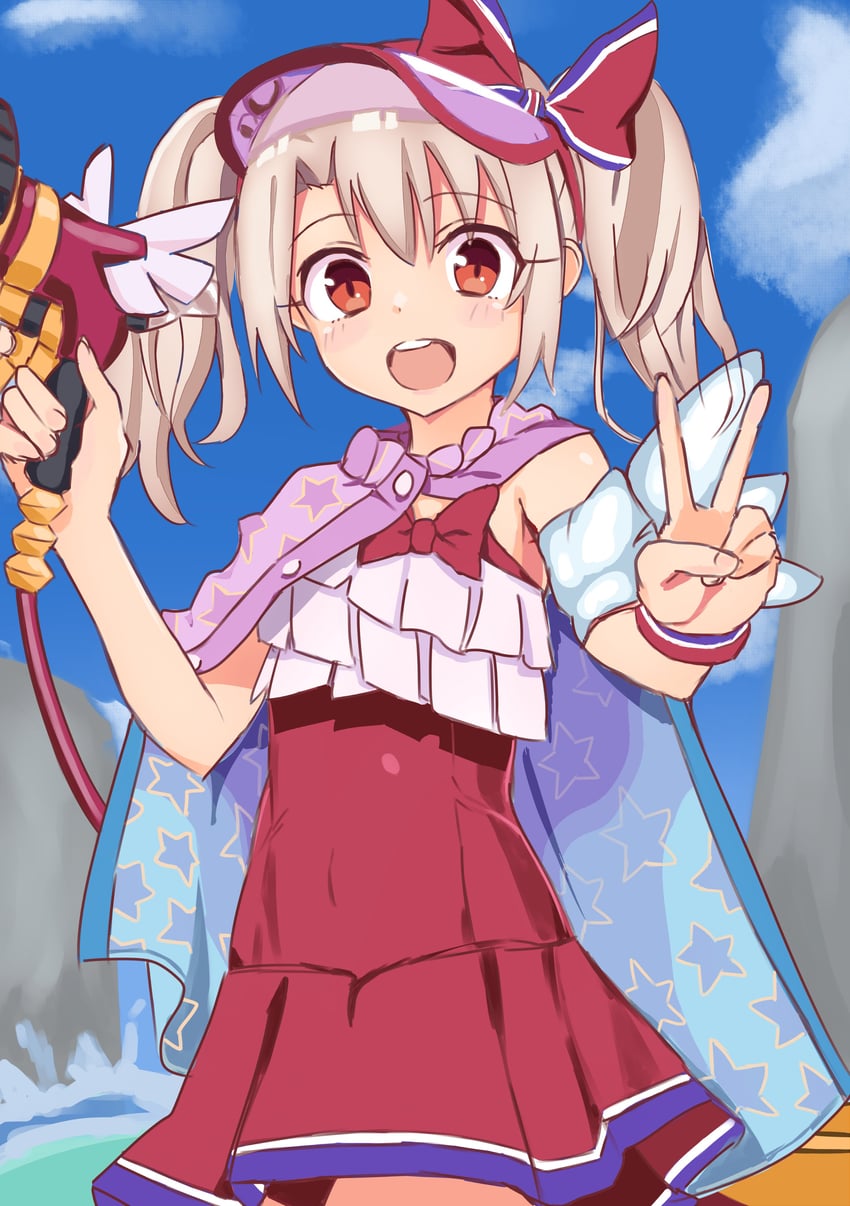illyasviel von einzbern and magical ruby (fate and 1 more) drawn by kebab_(blackdoll)