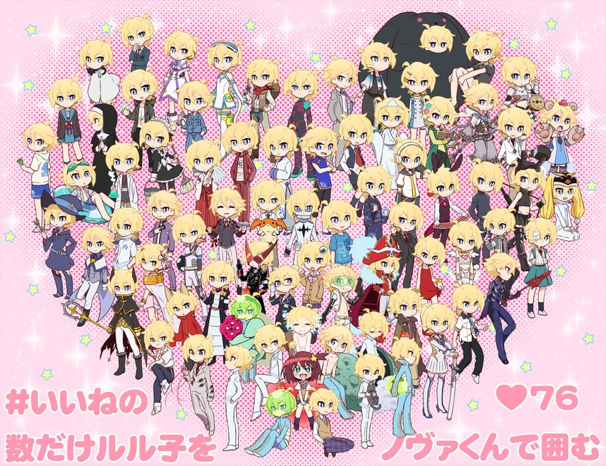 kagamine len, ayanami rei, nagato yuki, komaeda nagito, kiryuuin satsuki, and 41 more (pokemon and 36 more) drawn by mt.somo