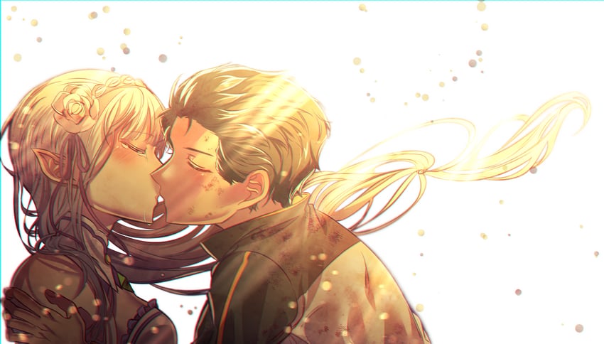 emilia and natsuki subaru (re:zero kara hajimeru isekai seikatsu) drawn by sigma778
