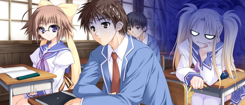 ii futami, mitora mememe, and tatsumi saku (itsuka todoku ano sora ni) drawn by moekibara_fumitake