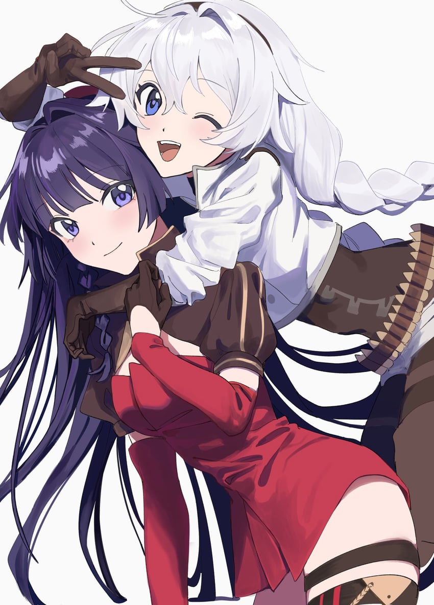 kiana kaslana and raiden mei (honkai and 1 more) drawn by uehara_suiyo