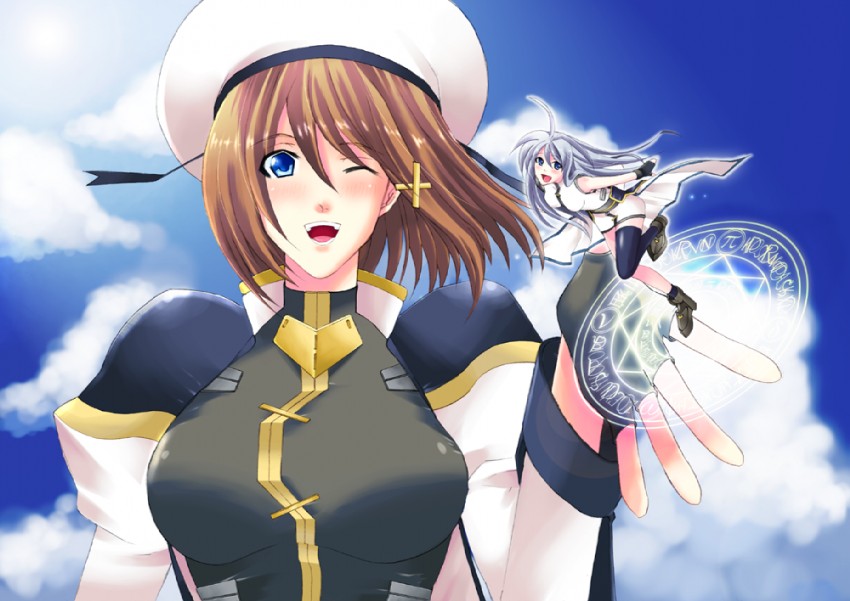 yagami hayate and reinforce zwei (lyrical nanoha and 1 more) drawn by murai_g