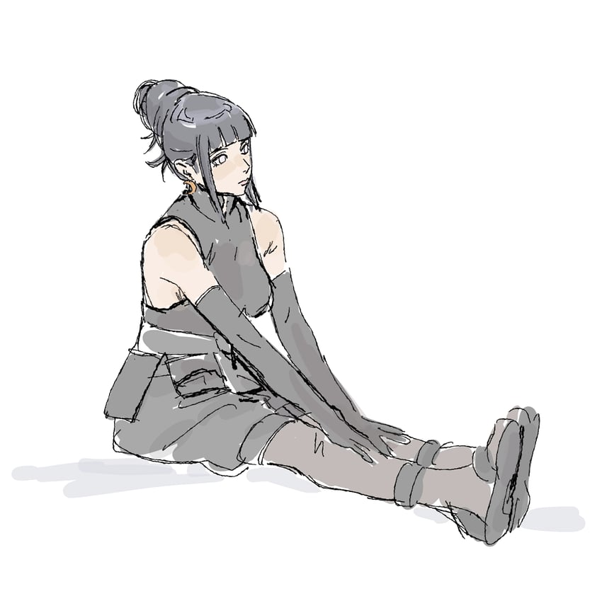 hyuuga hinata (naruto and 1 more) drawn by beerenfuchs