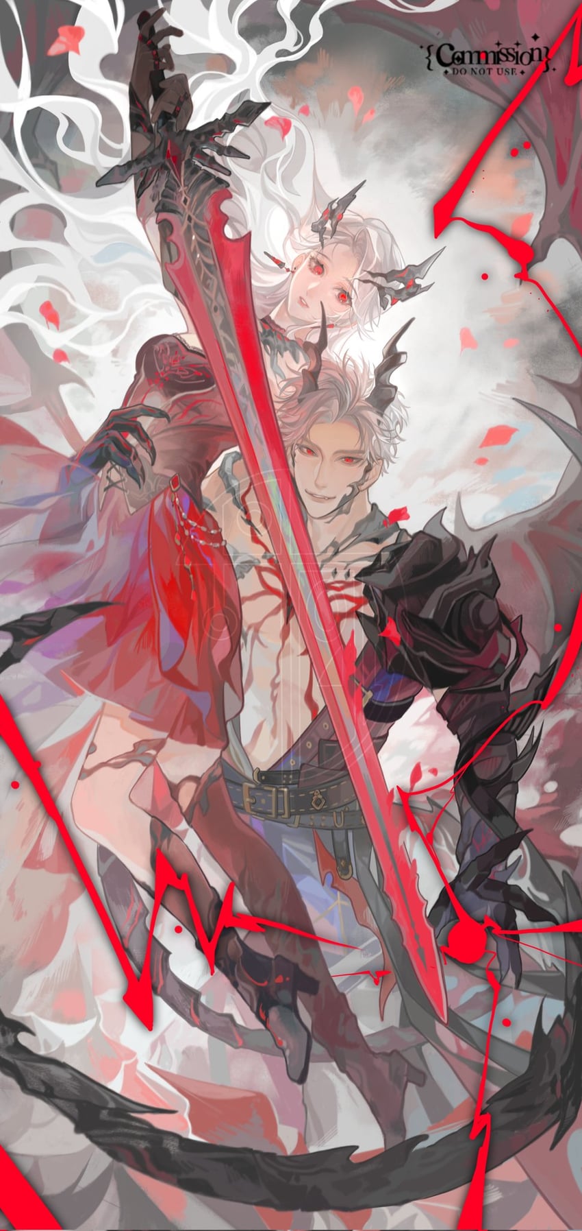 protagonist and sylus (love and deepspace) drawn by dansha_(dansha12345)