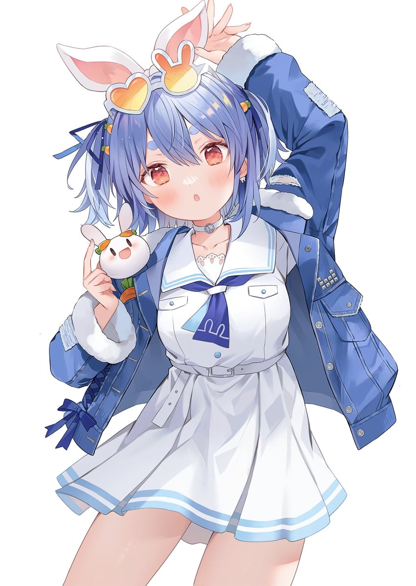 usada pekora and pekomon (hololive) drawn by orqz