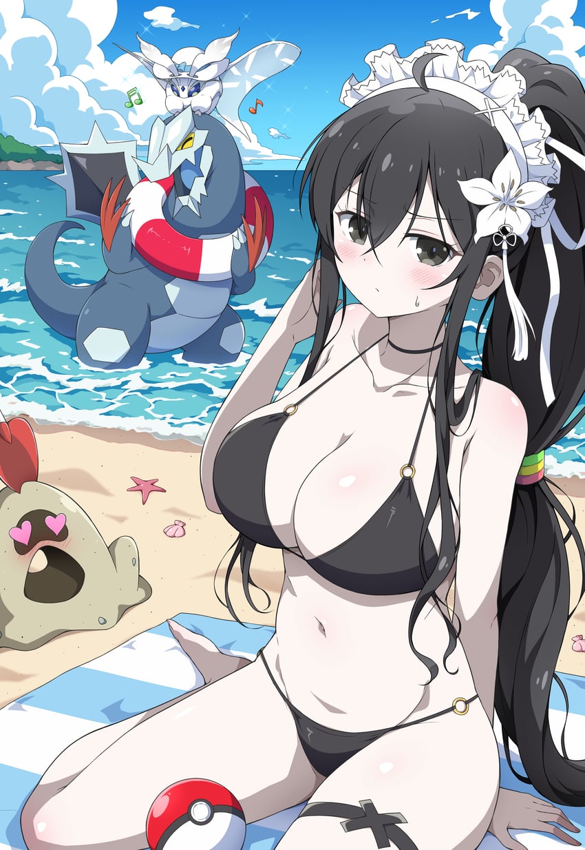frosmoth, fubuki, sandygast, and baxcalibur (pokemon and 3 more) drawn by eggman_(ni_tamagoex)