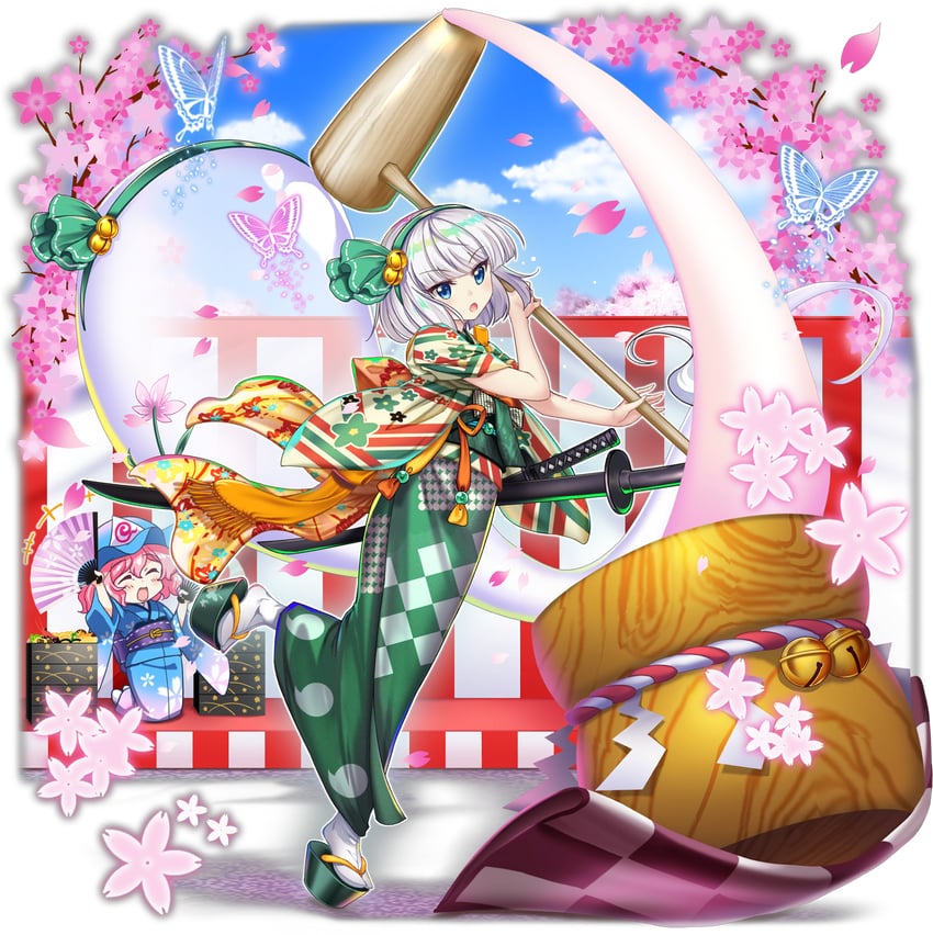 konpaku youmu and saigyouji yuyuko (touhou and 1 more) drawn by rotte_(1109)