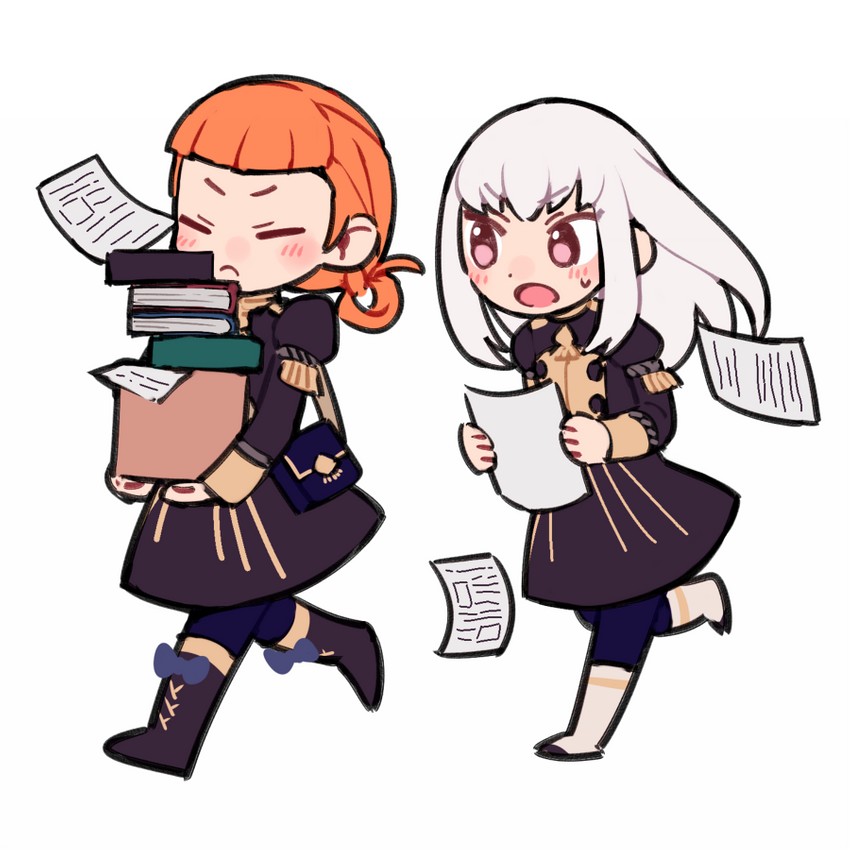 lysithea von ordelia and annette fantine dominic (fire emblem and 1 more) drawn by do_m_kaeru