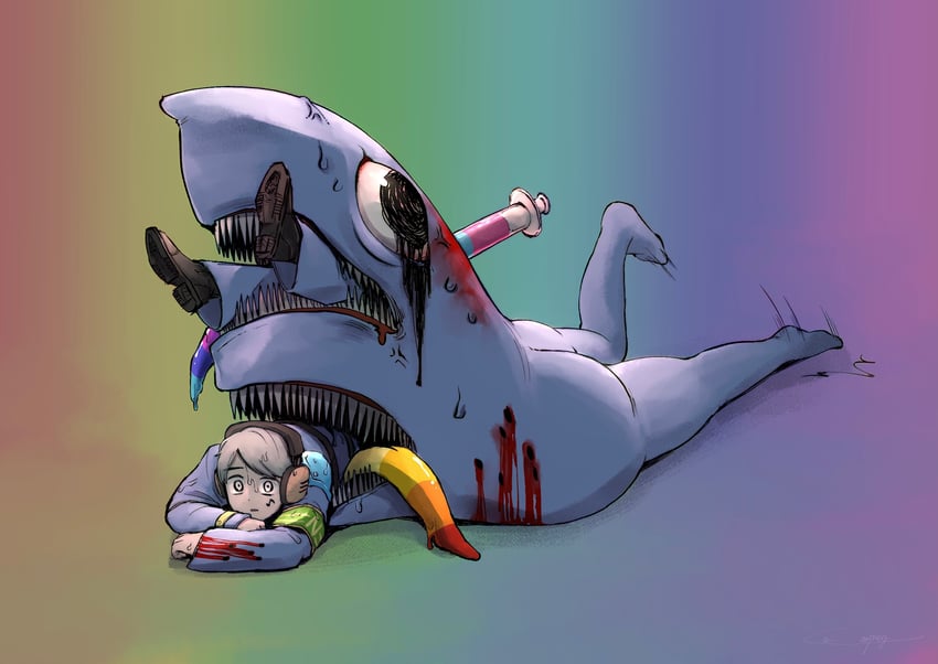 nugget, employee, and the dreaming current (project moon and 1 more) drawn by yatsumeunagi