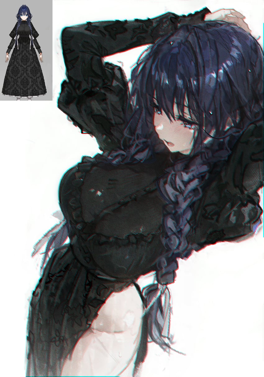 ouro kronii (hololive and 1 more) drawn by k_at_ie_(hxk82)
