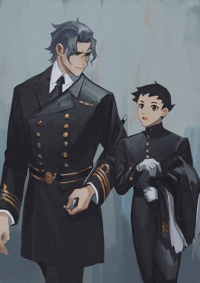 ryunosuke naruhodo and barok van zieks (ace attorney and 1 more) drawn by raycrodu_h