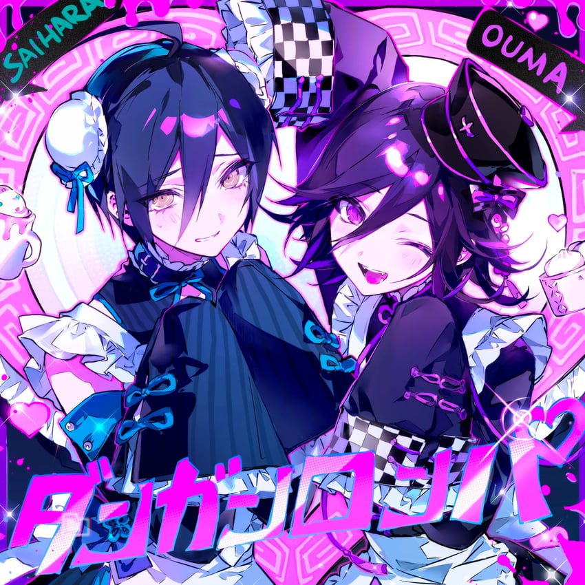 oma kokichi and saihara shuichi (danganronpa and 1 more) drawn by hanaseto