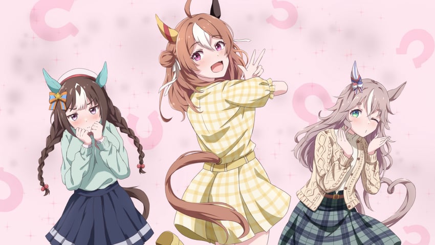 hokko tarumae, copano rickey, and wonder acute (umamusume) drawn by triangle_(zztg3775)