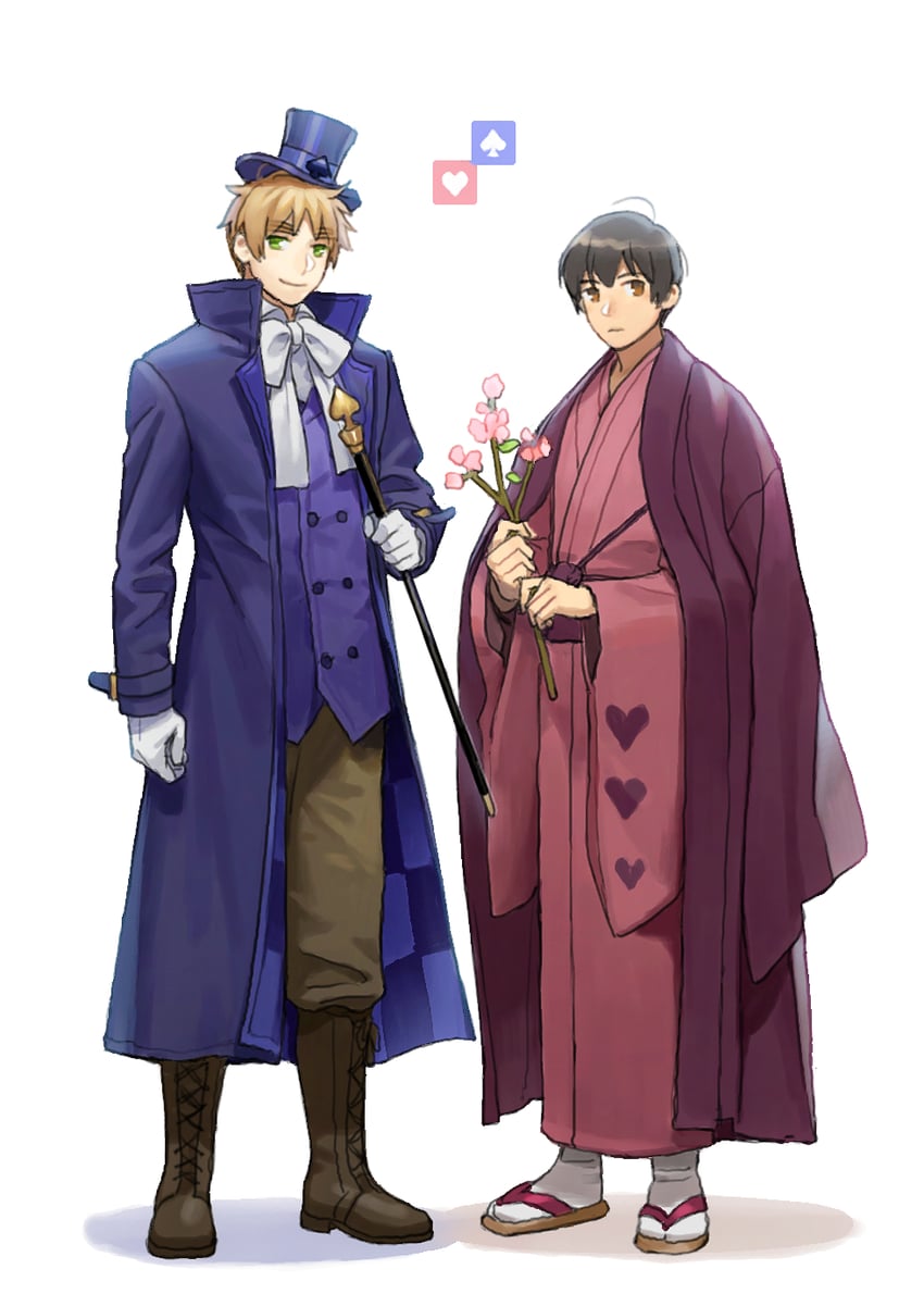 united kingdom and japan (axis powers hetalia) drawn by to@st