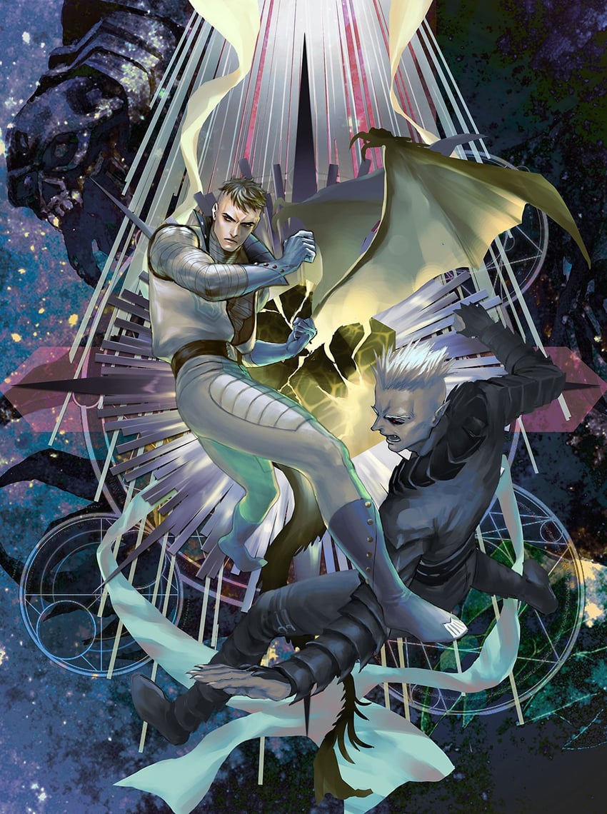 satan and zayin (shin megami tensei and 1 more) drawn by o_c_x