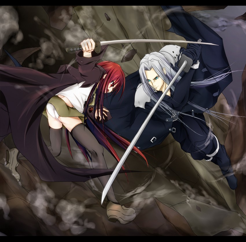 sephiroth, shana, and alastor (final fantasy and 2 more) drawn by awayuki_tobari