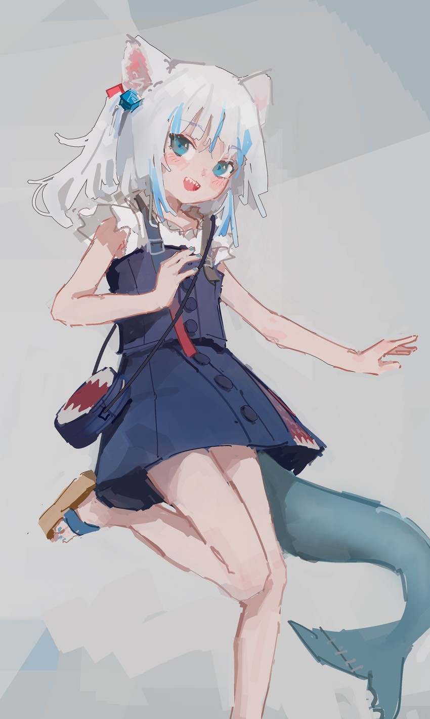 gawr gura (hololive and 1 more) drawn by reddizen
