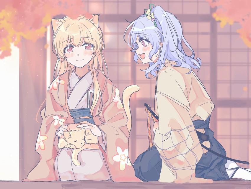 matsubara kanon and shirasagi chisato (bang dream!) drawn by kyudoli