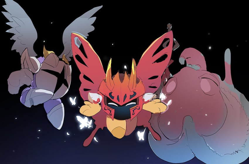 morpho knight, galacta knight, and fecto forgo (kirby and 2 more) drawn by nt_26