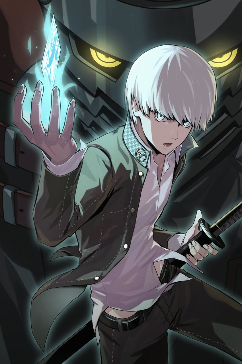 narukami yu and izanagi (persona and 1 more) drawn by sach56000